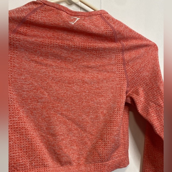 Gymshark Women's Pinky Coral coloured  Long Sleeve Crop Top - small - Picture 7 of 7